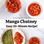 pinterest pin collage of mango chutney photos