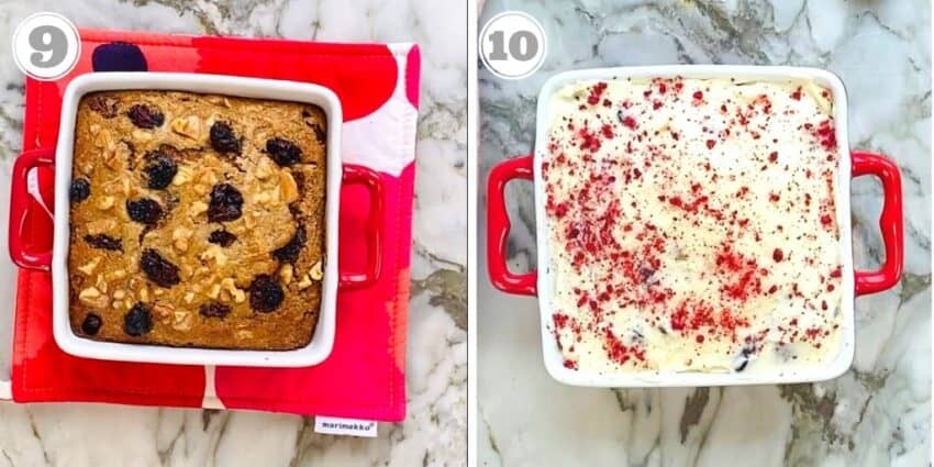 carrot cake without and with frosting