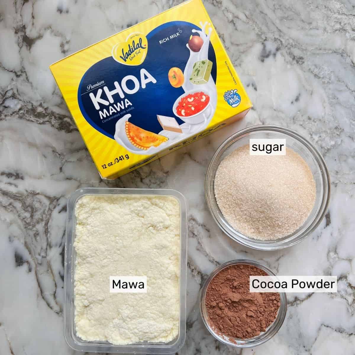 ingredients for chocolate modak