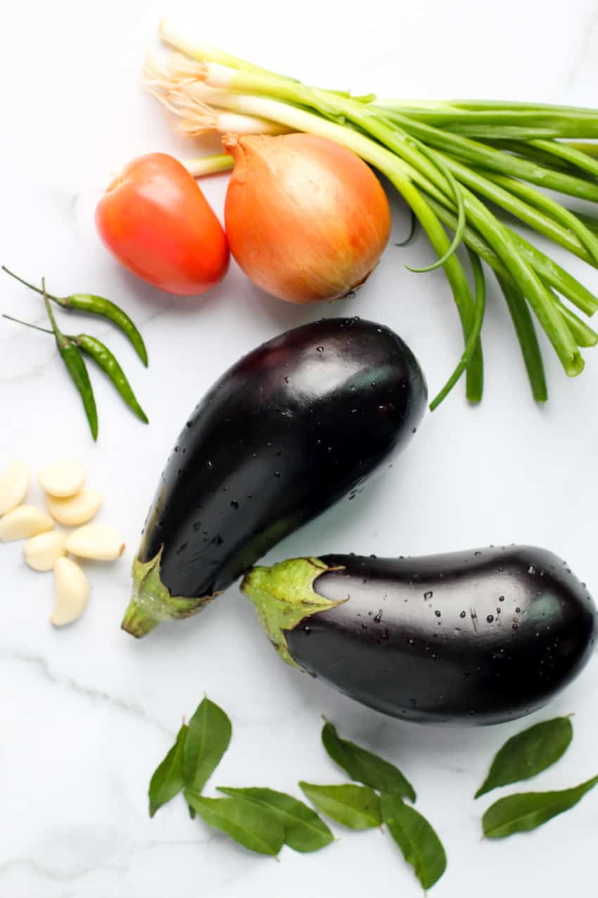 ingredients for baingan bharta
