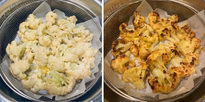 air fried cauliflower