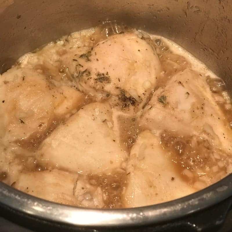 cooked chicken marsala in the Instant Pot