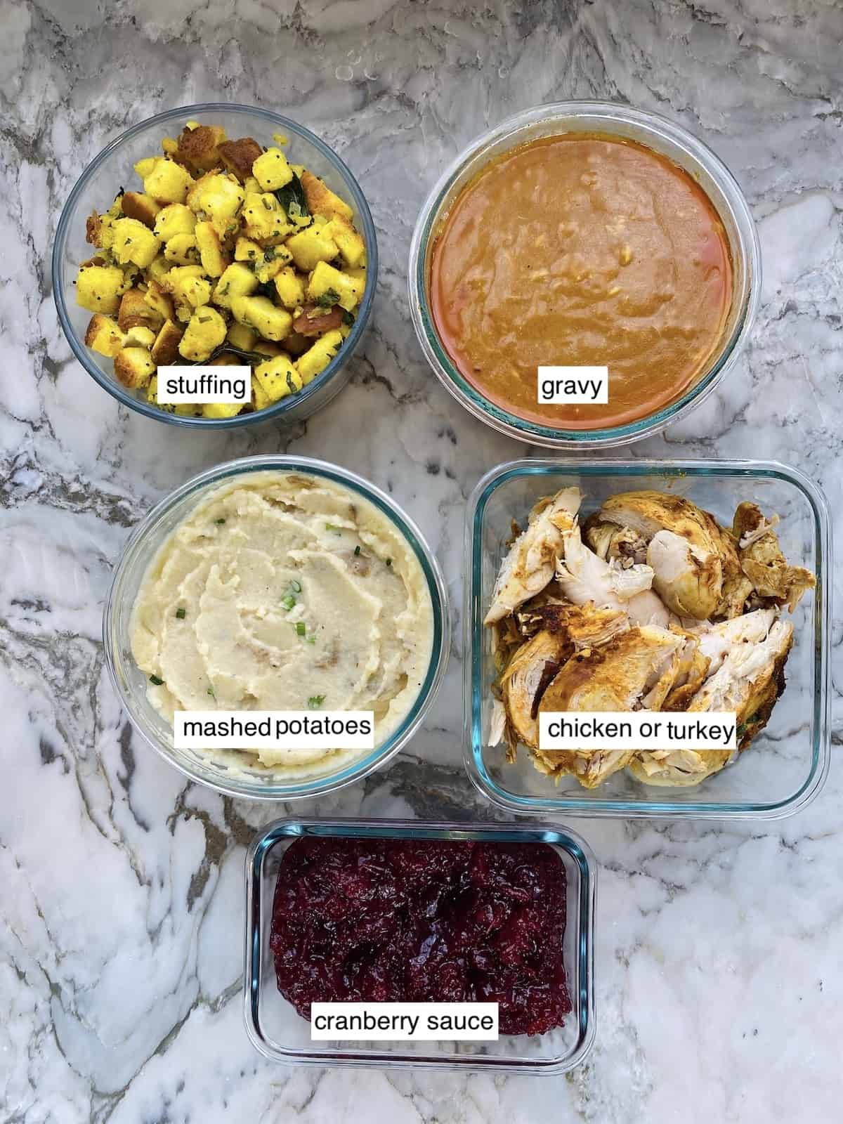 ingredients to make leftover casserole