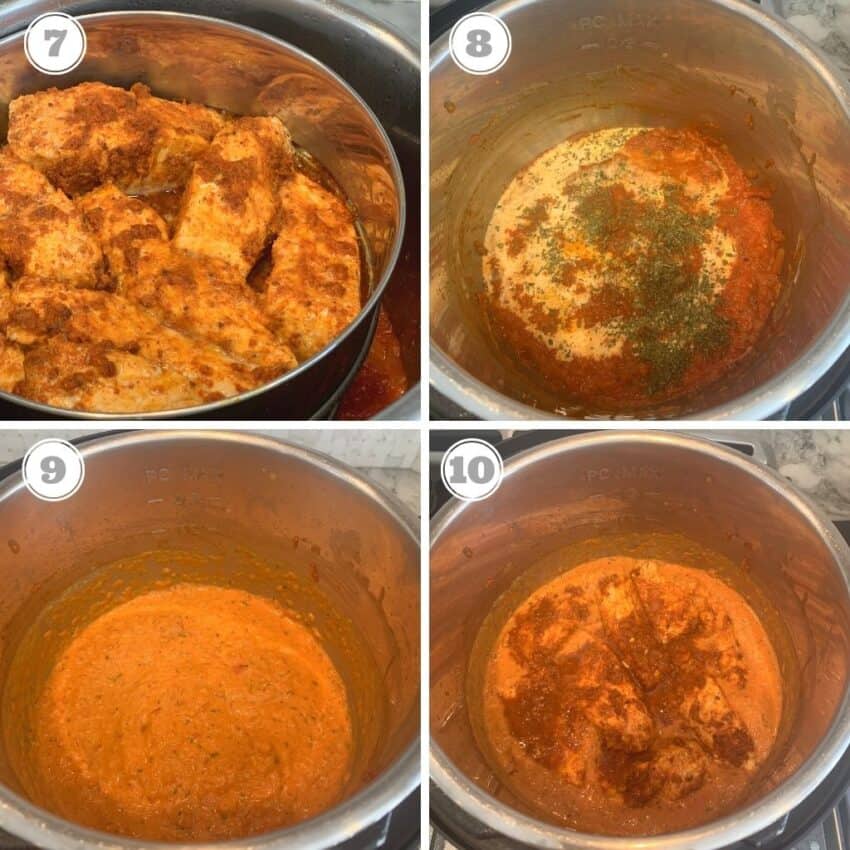 The process of cooking in the Instant Pot