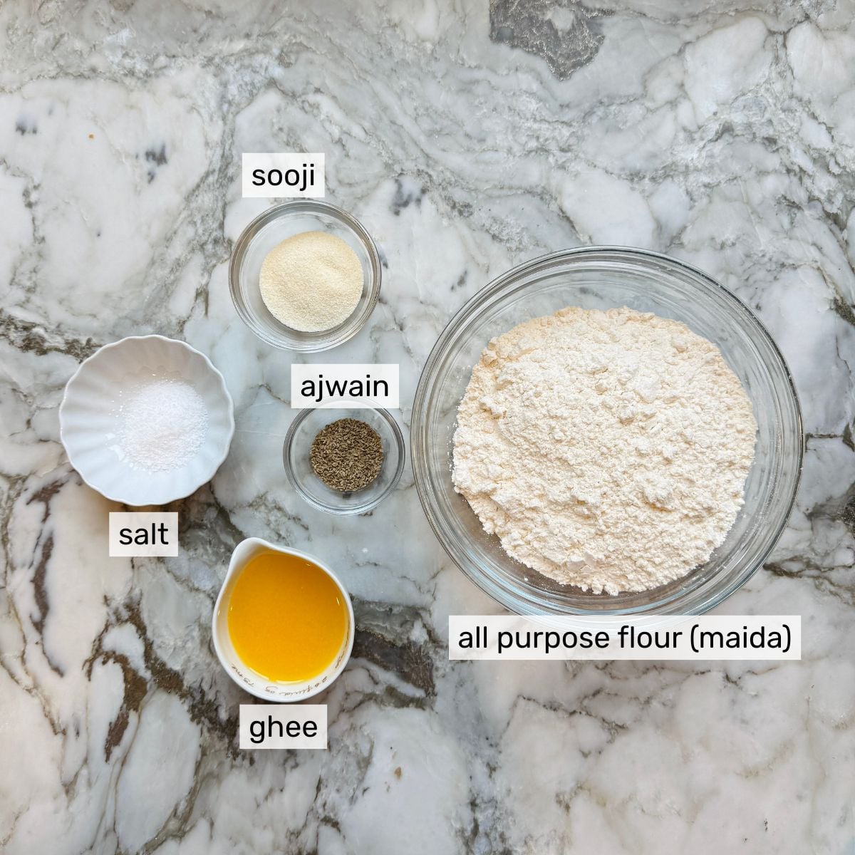 ingredients for samosa outer covering