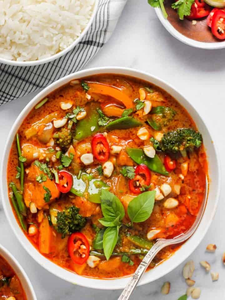 Thai Massaman curry with rice